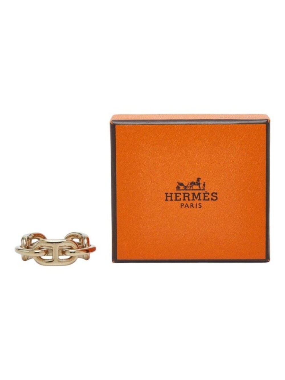 Hermes Chaine D'ancre Scarf Ring Gold Plated - Picture 6 of 6